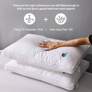 <span class=keywords><strong>Almohada</strong></span> de <span class=keywords><strong>Aloe</strong></span> Vera súper suave de alta calidad Yatone para dormir en la espalda para soporte del cuello - Product Image 3