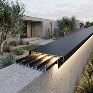 Capot mural moderne en aluminium, étanche, pour protection supérieure des clôtures extérieures <span class=keywords><strong>de</strong></span> villa, directement <span class=keywords><strong>de</strong></span> l'usine - Product Image 1
