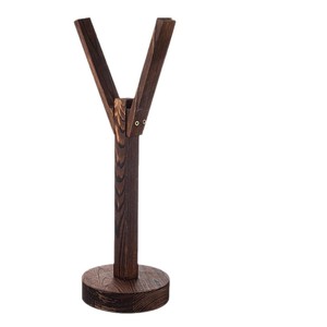 Wooden <b>Hat</b> Rack Baseball Cap Storage <b>Stand</b> Tabletop Y Shape Durable Brown - Product Image 2