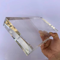 Premium-Acryl-Vorführblock durchsichtig polierter Acryl-Quadratwürfel für Schmuckauslage Stand Ring Schaukasten