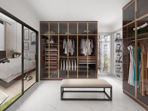 Custom Modern U Shaped Aluminum Pole System Walk in <strong>Closets</strong> Open Style <strong>Big</strong> Wardrobe - Product Image 4