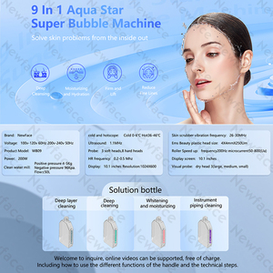 NewFace 2026, vente flash, Aqua Peeling Hydra Glow 9 en 1, appareil de beauté pour le visage Hydra, infusion d'oxygène, mésothérapie, jet d'oxygène - Product Image 4