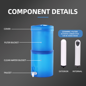 Jewin phổ biến lọc nước container lọc nước gốm hệ thống 20L trọng lực lọc nước trắng - Product Image 4