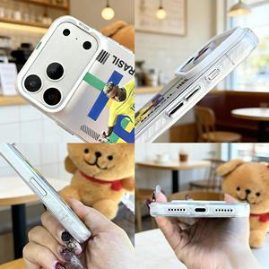 Custodia Super Football Player IMD per <span class=keywords><strong>iPhone</strong></span> 17/16/15/14/13/12/<span class=keywords><strong>11</strong></span> <span class=keywords><strong>Pro</strong></span> Max, <span class=keywords><strong>Cover</strong></span> <span class=keywords><strong>Rigida</strong></span> PC+TPU Antiurto Stile Ins - Product Image 5