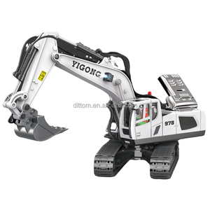 YIGONG BC1037 1/20 11CH <span class=keywords><strong>RC</strong></span> escavatore scavatore modello 2.4G metallo ingegneria camion con luci e suoni - Product Image 5