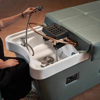 Lit de massage et de shampooing intelligent haut de gamme à température constante en PVC avec circulation d'eau, nettoyage des oreilles par vapeur