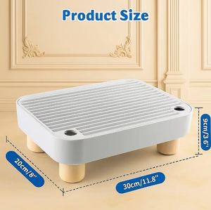Cat Litter Box <b>Step</b> 20L Dust-Free Comfortable Easy Clean Durable Non-Slip Wooden Legs Anti-Tracking Customized Logo - Product Image 2