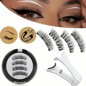 Marque privée Faux <span class=keywords><strong>Cils</strong></span> 3d Vegan Eye Lashes Vendeur Fluffy Faux Vison Faux Faux Bande Complète <span class=keywords><strong>Cils</strong></span> Magnétiques Naturels - Product Image 3