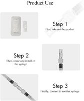 Adaptateur de connecteur Luer Lock femelle à femelle/coupleur de seringue pour une utilisation en beauté, stérile