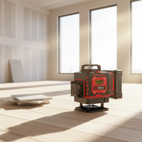 Niveau laser 4D vert haute précision à 16 lignes avec modes de croix laser professionnels pour les entrepreneurs et les constructeurs de qualité industrielle