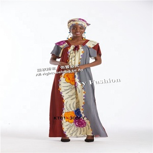 white christmas dresses African Print /Ankara/Kitenge Maxi Dress - Red /Orange/Black Tribal Print Short Sleeved Button Down Long Shirt Dress