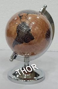 Nautical World Map Table <b>Globe</b> Rotated World <b>Globe</b> With Chrome Steel Base <b>Desk</b> & Office Decoration - Product Image 2