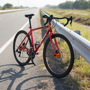 Remises de vacances : Vélos de <span class=keywords><strong>route</strong></span> 700c, vélos de course 27 vitesses, cadre en alliage d'aluminium, fourche à suspension, frein à disque, modèle standard - Product Image 1