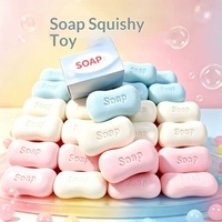 Jouet Squishy Bulle de Savon Pastel Rêveur à Rebond Lent, Anti-Stress, en Caoutchouc Souple et Mignon, pour Spa, Bain et Relaxation