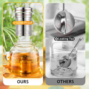 Weland trà khuếch tán Infuser Thêm tốt lưới thép không gỉ trà lọc bóng dốc cho-lỏng lá trà - Product Image 5