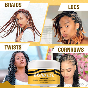 72h Lasting Oalen Private Label Strong Hold Watermelon Twist <strong>Braid</strong> Gel for Braiding and Locs - Product Image 6