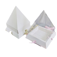 Sunshine Maßgefertigte Dessert-Pyramide aus Festem Prägekarton mit Magnetverschluss aus Recyclingmaterialien für Kuchen zum Mitnehmen und Snacks
