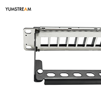 Panneau de brassage modulaire mural non équipé 19 pouces 1U UTP RJ45 Cat5e Cat6a 24 ports Cat6
