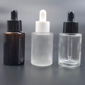 Wholesale Flat Shoulder 30ml 50ml 60ml 100ml Amber Frosted Transparent Black Glass Serum Dropper Essential <b>Oil</b> <b>Bottle</b> - Product Image 1