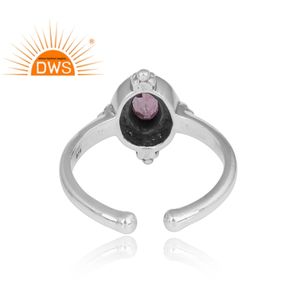 Anillo de piedras preciosas de topacio Rosa Popular caliente fabricante de joyas hecho a mano Plata de Ley 925 anillo antiguo colección Vintage - Product Image 4