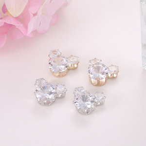 Breloques en cristal à forme géométrique avec sertissage griffe pour la fabrication de bijoux DIY, accessoires unisexes pour usage quotidien - Product Image 4