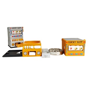 เครื่องบดสมุนไพรคุณภาพสูงแบบแมนนวล รุ่น Lucky Slot พร้อมกล่องเก็บของ วัสดุโลหะผสมสังกะสี สไตล์คาสิโน - Product Image 2
