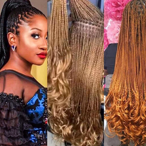 <span class=keywords><strong>Cheveux</strong></span> Synthétiques Bouclés Ondulés Libres à Crochet Français 22 Pouces, Style Spirale pour Femmes Noires, Échantillon Gratuit - Product Image 4