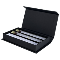 Boîte d'emballage en tube à essai rigide pour vin, vodka, whisky, boissons énergisantes, laminage mat, estampage brillant, fermeture magnétique, insert en éponge