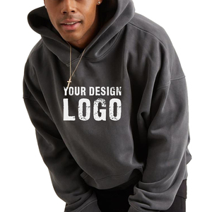 Sweat-shirts pour hommes décontractés de style streetwear, lourds, amples, sportifs, automne-hiver, sans cordon de serrage, épaules tombantes, grandes tailles - Product Image 4