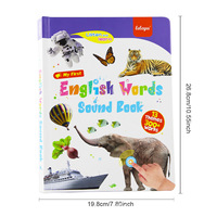 Libro educativo de audio para niños personalizado con botón de sonido Libro de música en inglés impreso en cartón y papel recubierto