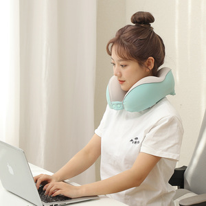Oreiller cervical en mousse à mémoire de forme en forme de U, 28x26x14cm, portable pour les voyages et la sieste, design uni - Product Image 1