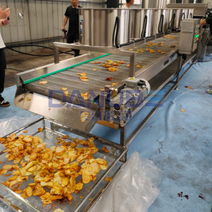 Quick Frozen French Fries and Potato Chips Frying Equipment Continue Fry Processing <b>Machine</b> - Product Image 1