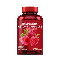 Cápsulas de Cetonas de Frambuesa Personalizadas de Fábrica, Suplemento Dietético para Adultos, 120 Cápsulas, Sin Lácteos, Sin Gluten, Estimulante de Energía