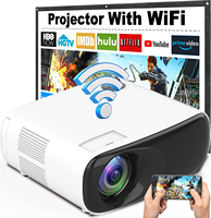 Projecteur Transjee A70 avec WiFi et connexion sans fil 5G WiFi natif 4K pris en charge Home cinéma et projecteur extérieur portable