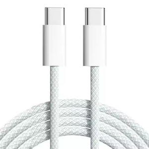 Câble de charge rapide tressé couleur macaron PD 60W USB-C vers USB-C pour téléphone <span class=keywords><strong>15</strong></span>, câble de données Type-C 1m 2m - Product Image 1