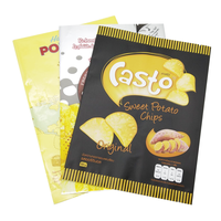 Sacs d'emballage pour chips de pommes de terre de qualité alimentaire, sacs en Mylar imprimés sur mesure, emballage de snacks thermoscellable avec encoche de déchirement