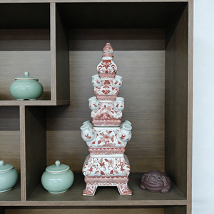 Jarrón Piramidal para Tulipanes al por Mayor, 2 Piezas, 46 cm de Alto (Disponible en <span class=keywords><strong>3</strong></span> Colores), Tulipero de Porcelana en Forma de Pagoda para Decoración del Hogar - Product Image 1