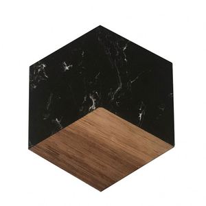 Custom Logo Hexagon Wood <b>Marble</b> <b>Coasters</b> Rustic Acacia Wooden <b>Coaster</b> Home Office Tea Coffee Cup Mats Pads - Product Image 3