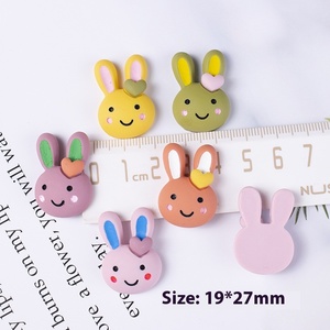 จี้เรซิ่นรูปกระต่าย อุปกรณ์ตกแต่งการ์ตูนกระต่าย สำหรับทำเคสมือถือ DIY - Product Image 1