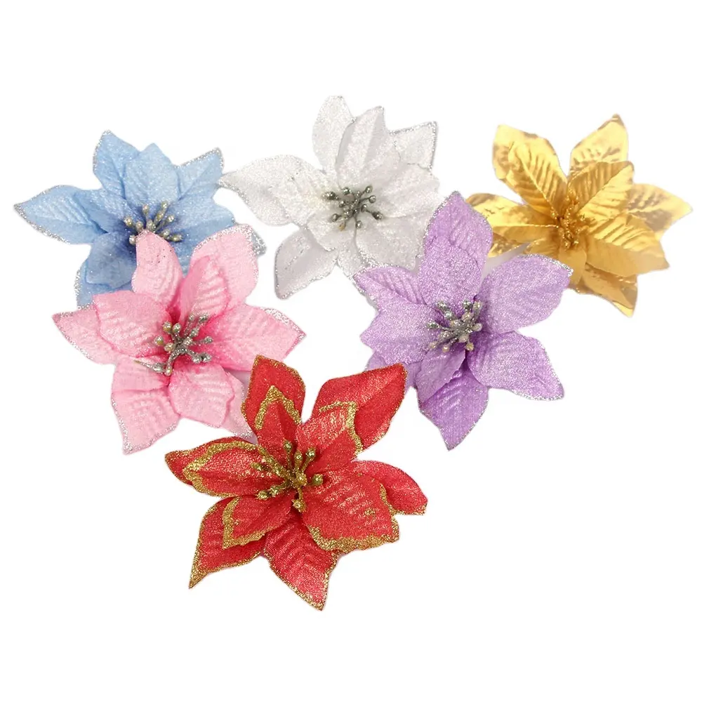 Christmas Decoration Glitter Artificial Flower