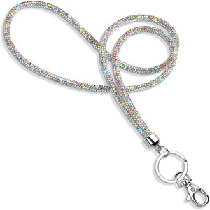 2023 Full Diamond Phone <b>Lanyard</b>, Exhibition Badge Keychain, ID Card Holder, European and American Style Diamond-Encrusted - Product Image 2