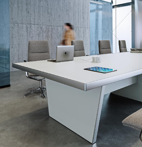 Mesa de Conferencia Económica y Moderna de MFC Resistente y Ecológica para 12 Personas, Mesa de Reuniones Ejecutiva para Oficina y Hogar - Product Image 6