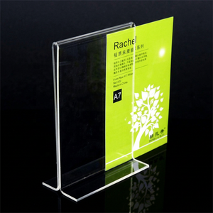 Clear Acrylic Table Tent <b>Stand</b> Double-Sided Countertop Sign Holder for Restaurant Menus and Retail Promotions - Product Image 1