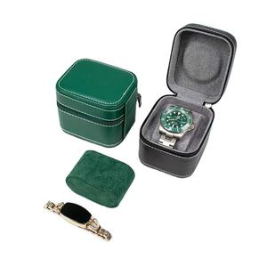 กล่องเก็บนาฬิกาหนัง PU กันฝุ่นแบบพกพา กล่องโค้งเดี่ยวสำหรับเดินทางพร้อมซิปสำหรับใช้ภายใน/ภายนอก - Product Image 4