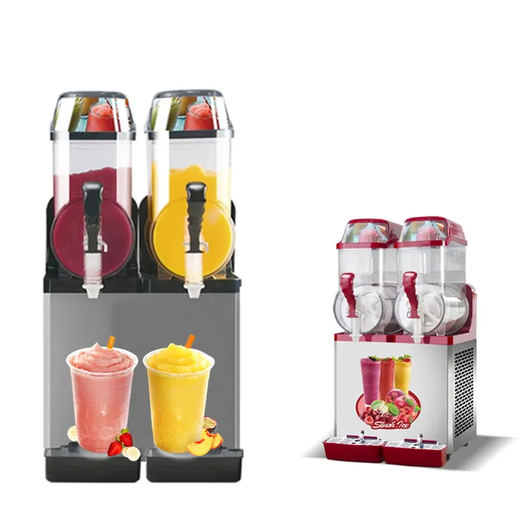 Alcoholische 110-115 Voltage 12 Retro 2 Kommen Persoonlijk Rood Usd 900W Slushy Making Machine Cab Van Guangzhou voor Home Party Commerciële