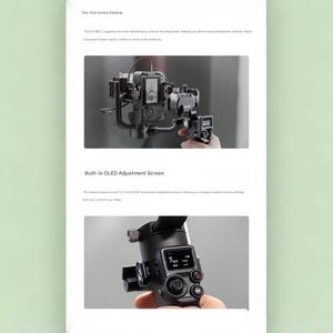 Estabilizador de Gimbal de Mano DJl RSC 2, Estabilización de 3 Ejes, Capacidad de Carga Alta de 3.6 kg, Control Profesional de Cámara - Product Image 4