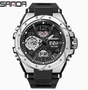 New SANDA 739 Men's Dual Display Digital Sport Wristwatch Wate - Product Image 3