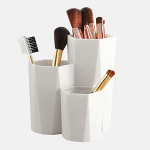3 Lattices <strong>Make</strong>-<strong>up</strong> <strong>Brush</strong> Storage Box Makeup Nail Polish Cosmetic <strong>Holder</strong> <strong>Make</strong> <strong>up</strong> Tools Pen <strong>Holder</strong> Rack Table Organizer L0121/1 - Product Image 1