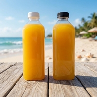Bouteilles en plastique PET transparentes de haute qualité de 32 oz (1 L) pour la préparation de jus, de lait, de vinaigrettes, de smoothies et autres boissons