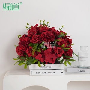 Arreglo Floral Artificial Greenway, Ramo de Rosas Rojas para Entrega a Domicilio, Ceremonias y Accesorios para Fotos - Product Image 4